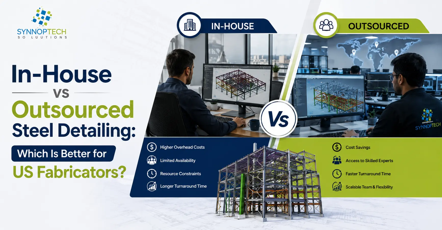 In-House vs Outsourced Steel Detailing: Which Is Better for US Fabricators?