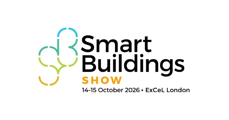 Smart Buildings Show 2026 logo with event dates 14–15 October 2026 at ExCeL London.